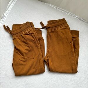 H&M 4T Brown Jogger Pants Bundle Organic Cotton Drawstring EUC